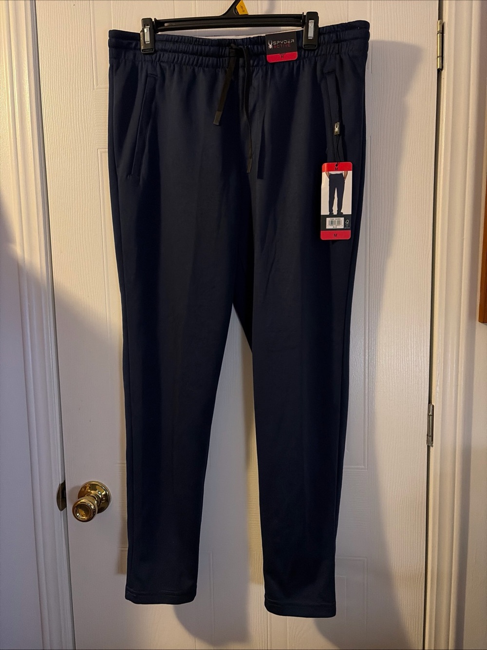 NWT Spyder Men's Active Jogger Pants Elastic Waistband Blue Size M